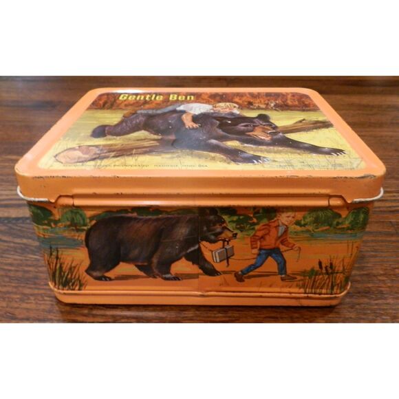Vintage 1968 Aladdin Industries Gentle Ben Metal Lunchbox w/ Thermos - Picture 3 of 5